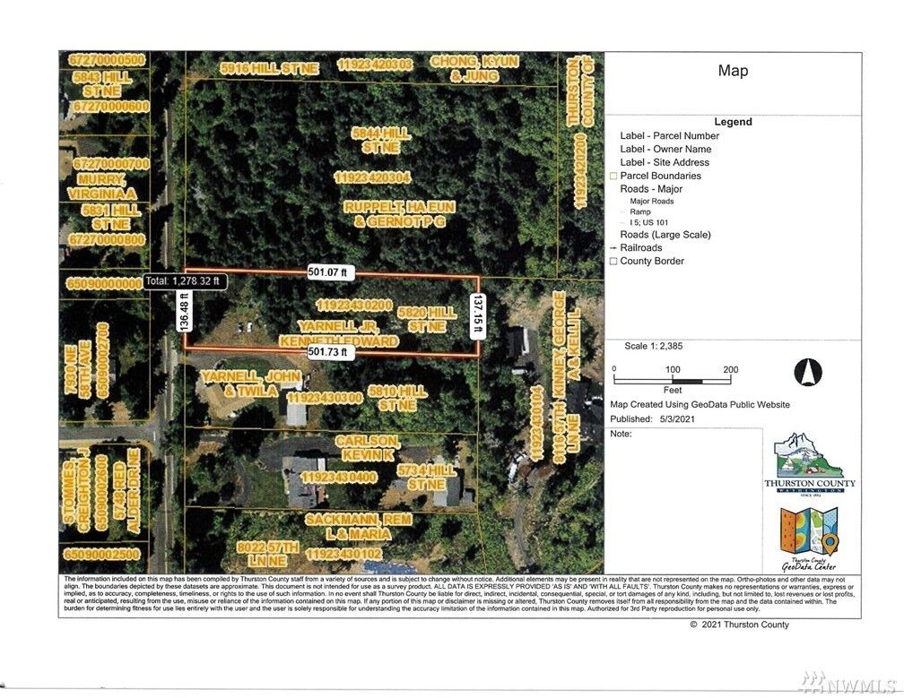 Property Photo:  5820 Hill St NE  WA 98516 