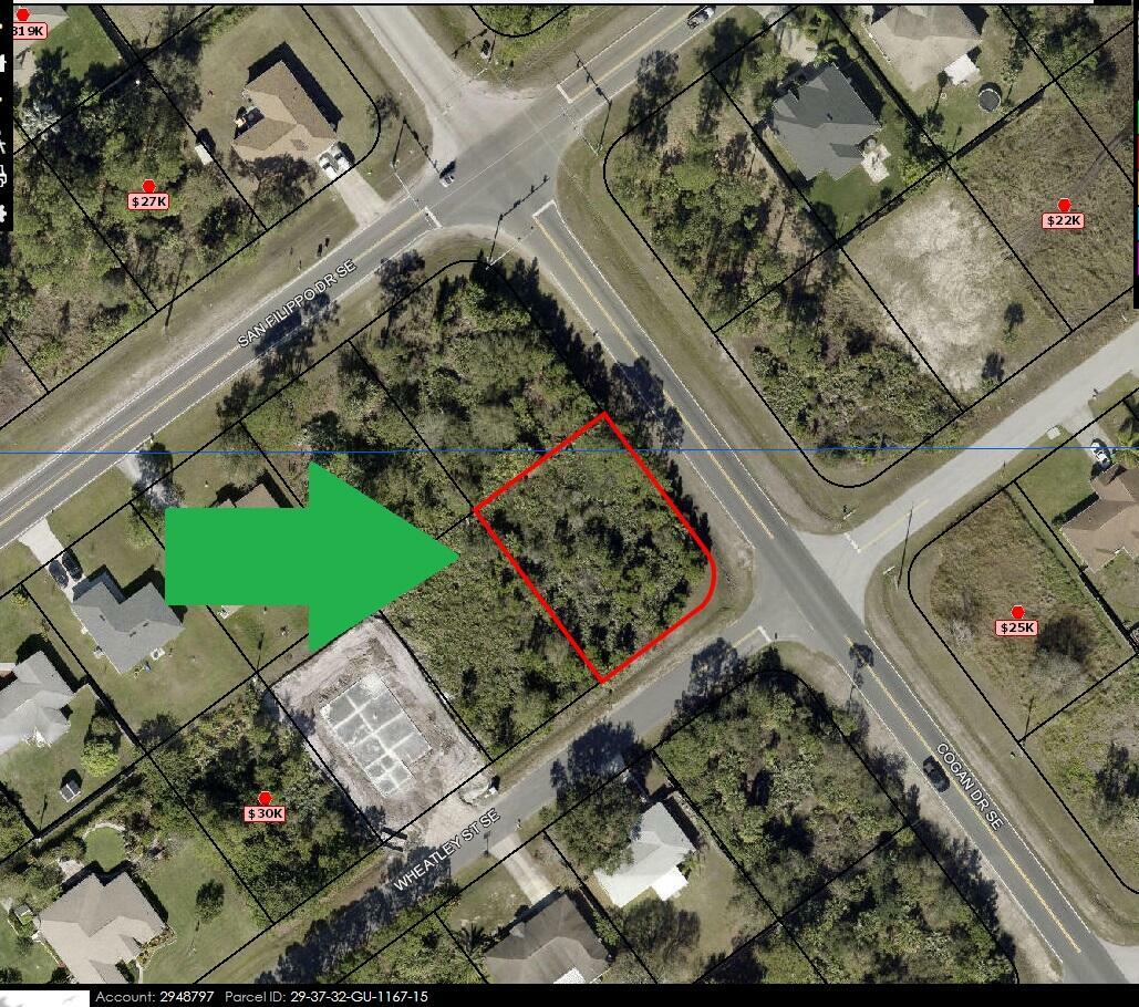 Property Photo:  899 Corner Lot On Wheatley Street SE  FL 32909 