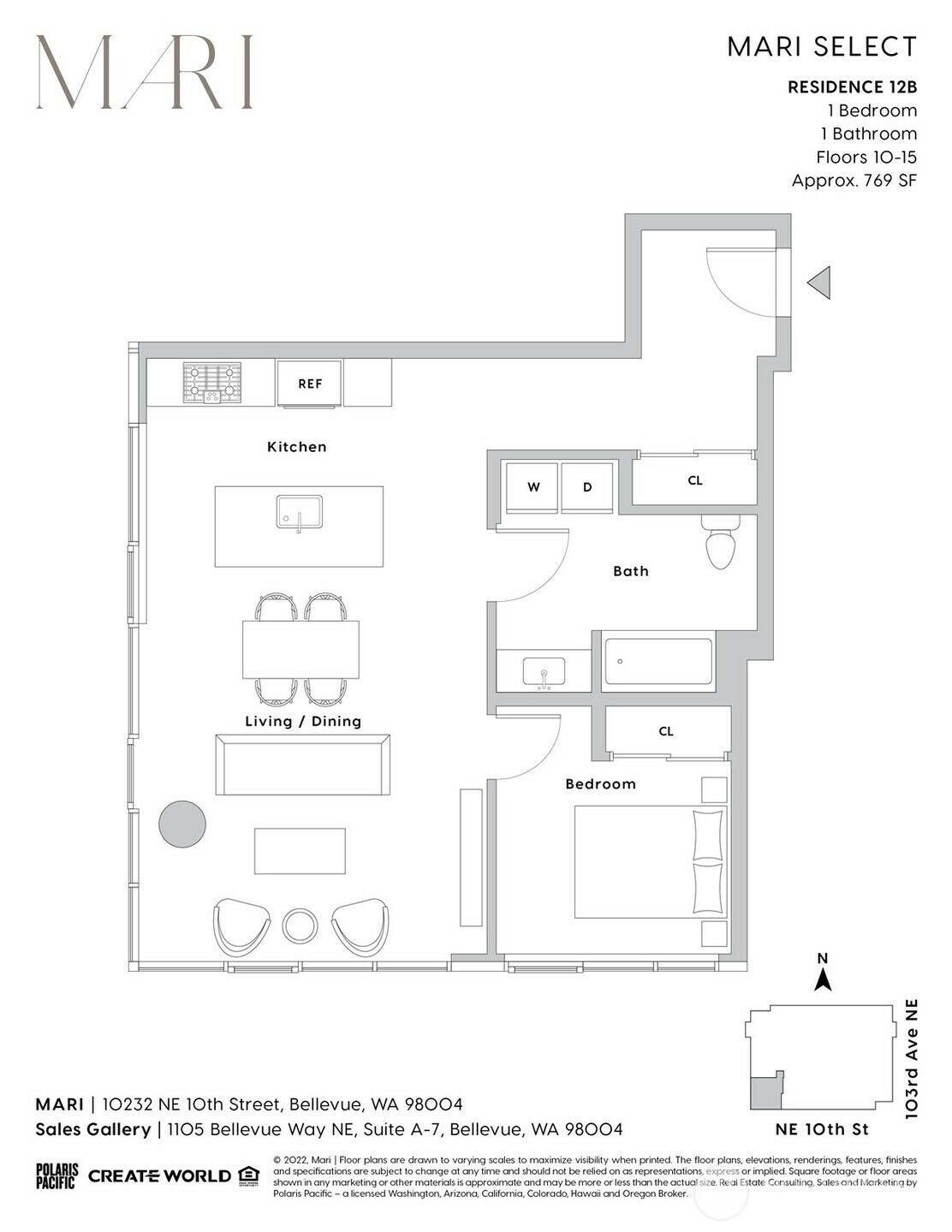 Property Photo: 10232 NE 10th Street 1512 WA 98004