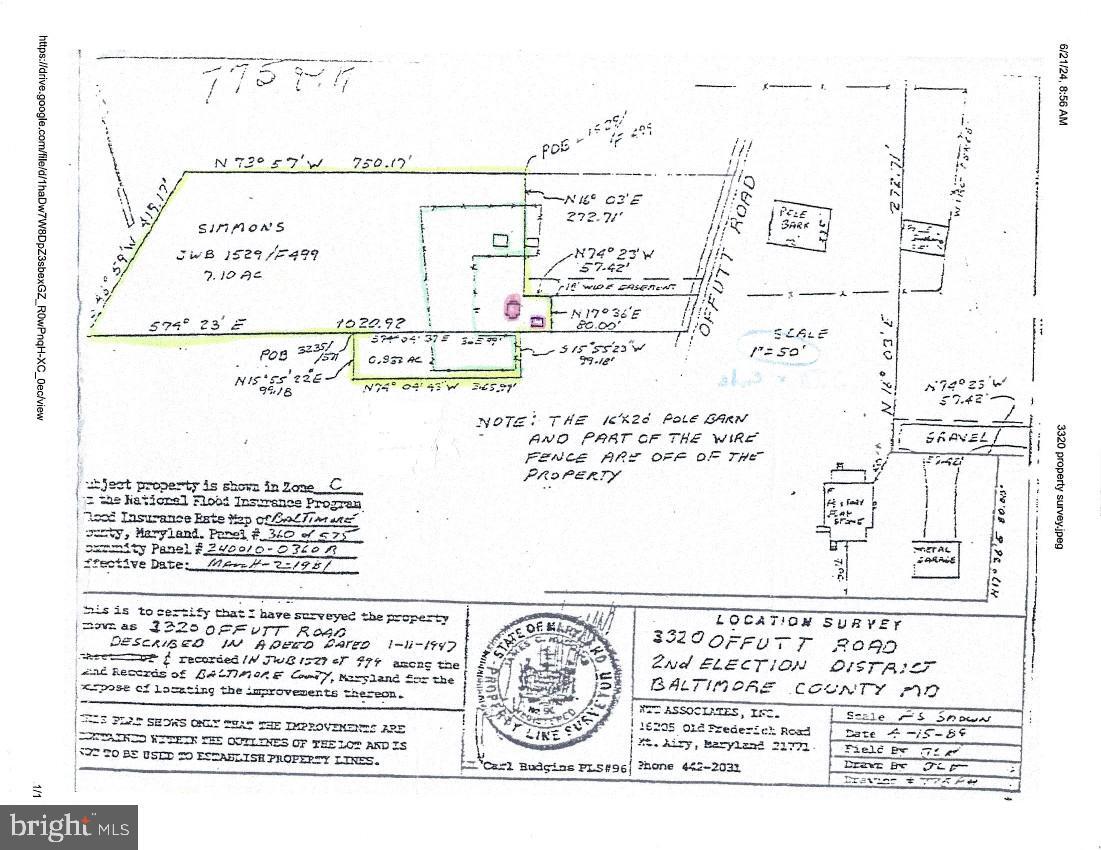 Property Photo:  3320 Offutt Road  MD 21133 