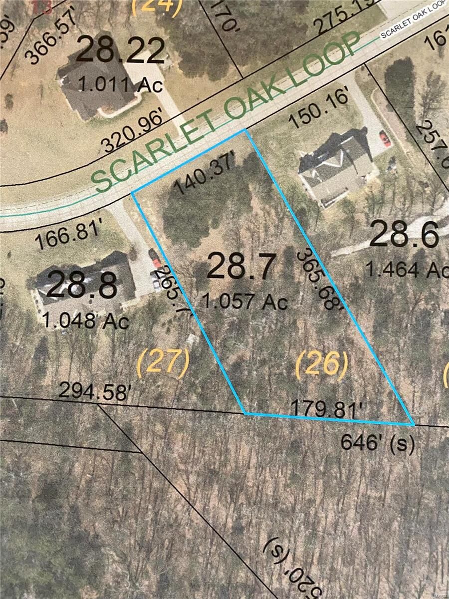 Property Photo: 236 (Lot 26) Scarlet Oak Loop MO 63089