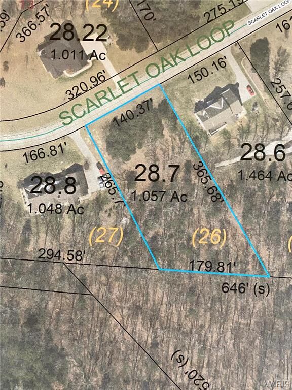 Property Photo: 236 (Lot 26) Scarlet Oak Loop MO 63089