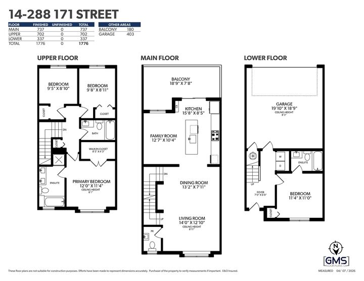 Property Photo: 288 171 Street 14 BC V3Z 9P5