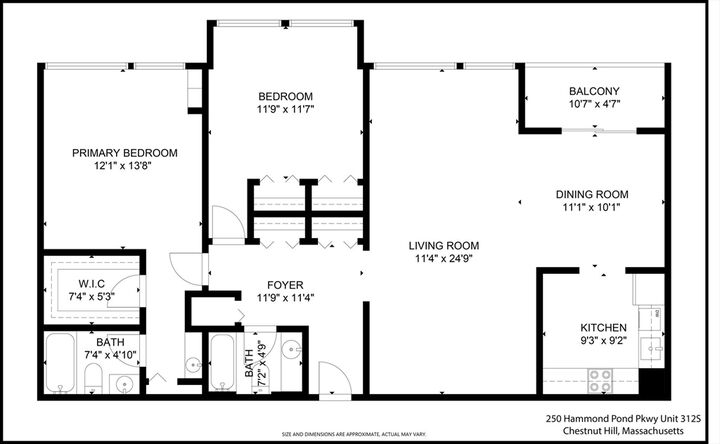 Property Photo:  250 Hammond Pond Parkway 812S  MA 02467 