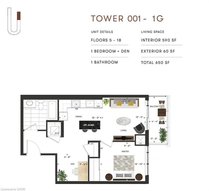 Property Photo:  5 Wellington Street S 1108  ON N2G 0E3 