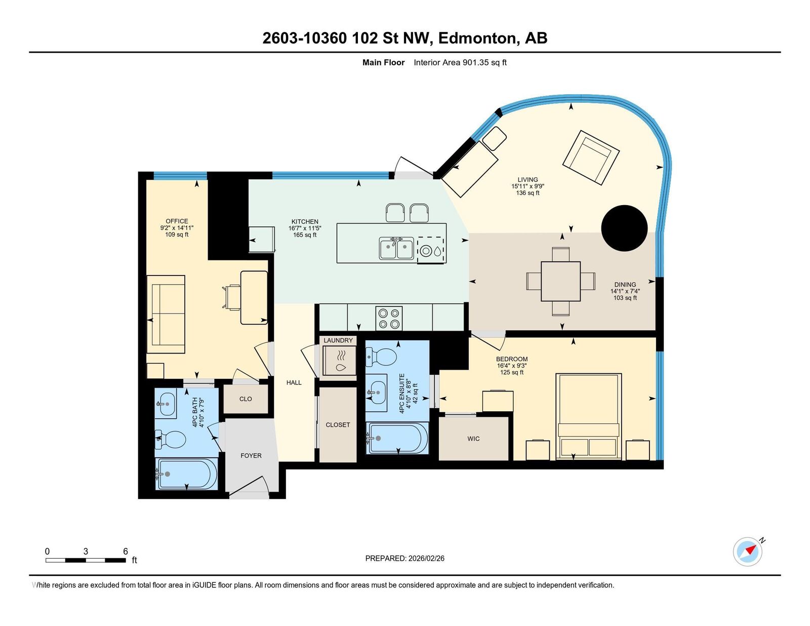 Property Photo:  10360 102 Street NW 2603  AB T5J 0K9 