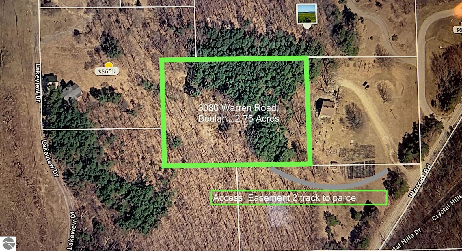 Property Photo: 3086 Warren Road MI 49617