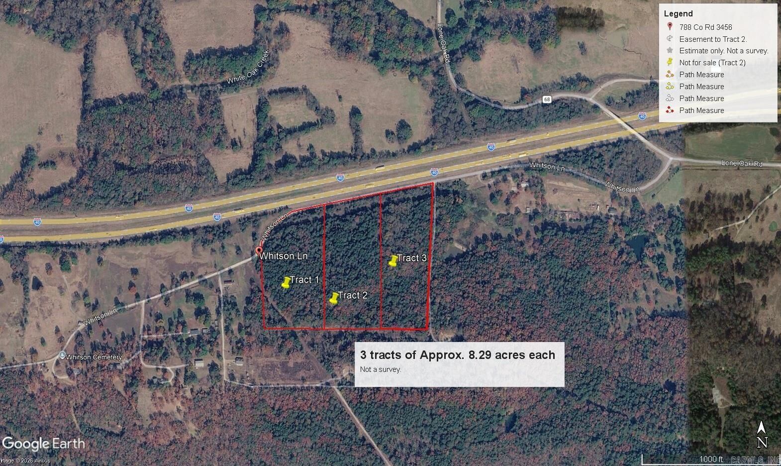 Property Photo:  8.29 Acres Whitson Lane (Tract 3) Tract 3  AR 72949 