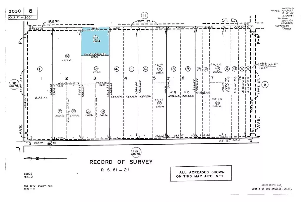Property Photo:  0 E 182nd. St. East  CA 93550 