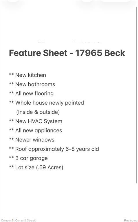 Property Photo:  17875 Beck Road  MI 48168 