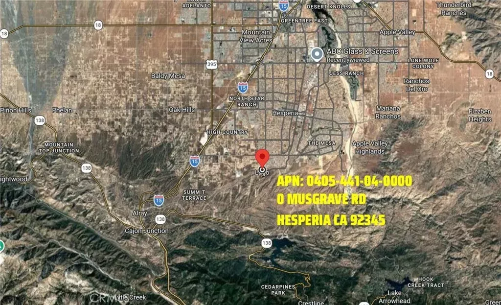 Property Photo:  0 Musgrave  CA 92345 