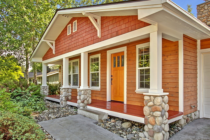 Property Photo: Covered front porch entry for convenience and charm 10347 NE 141st St  WA 98034 