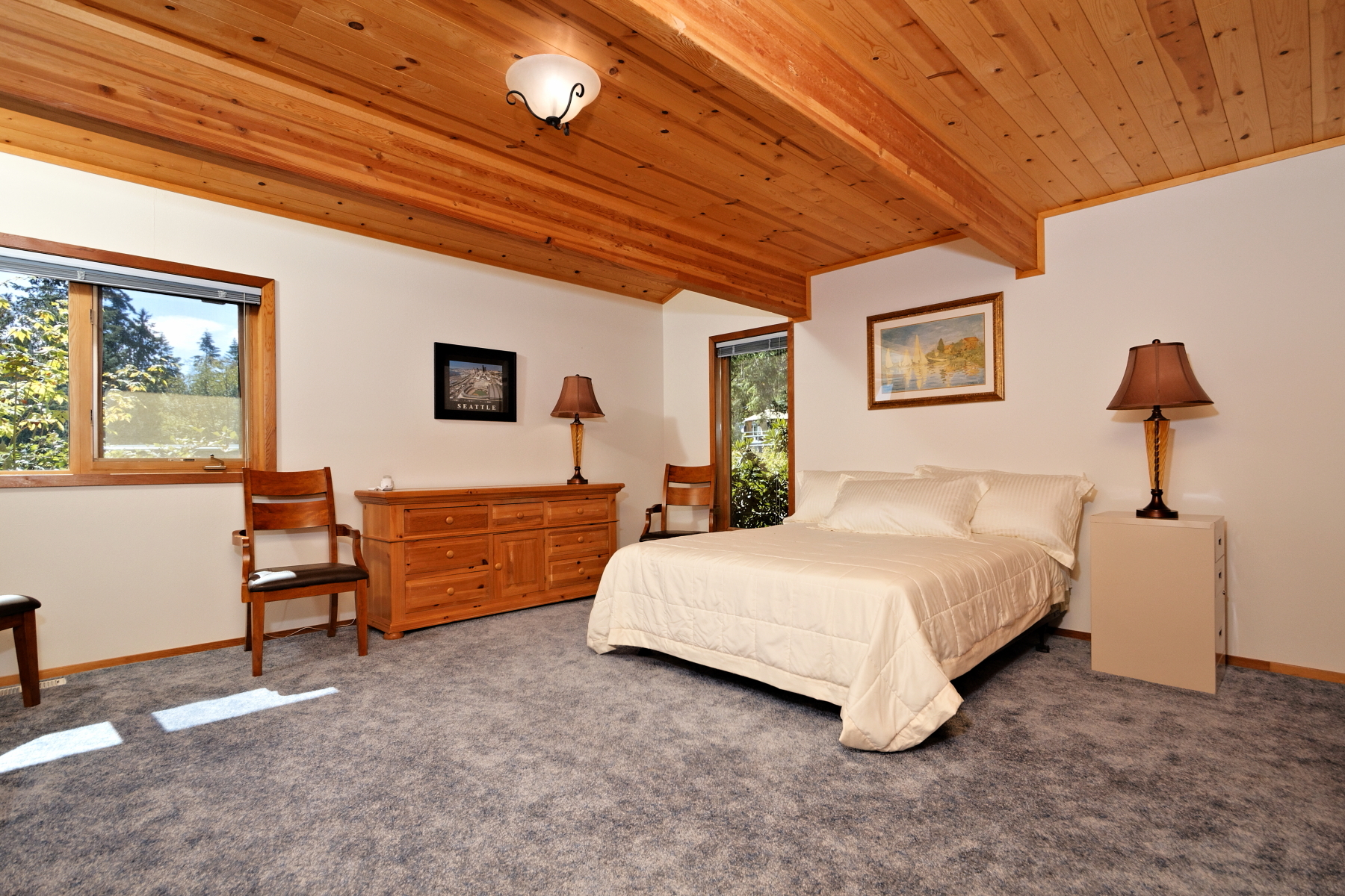 Property Photo: Soaring ceilings frame the mt & sound view 540 E Lombard Rd S  WA 98546 